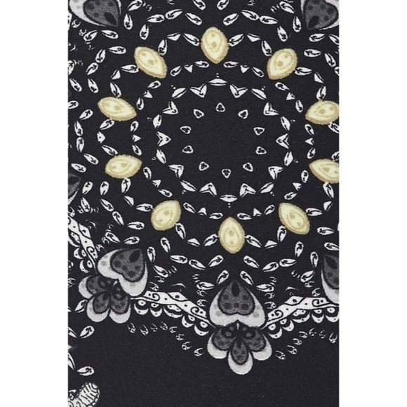 LEGGINGS DEPOT BLACK and Yellow Abstract Print full length Leggings Size 12 NWT - Picture 4 of 4